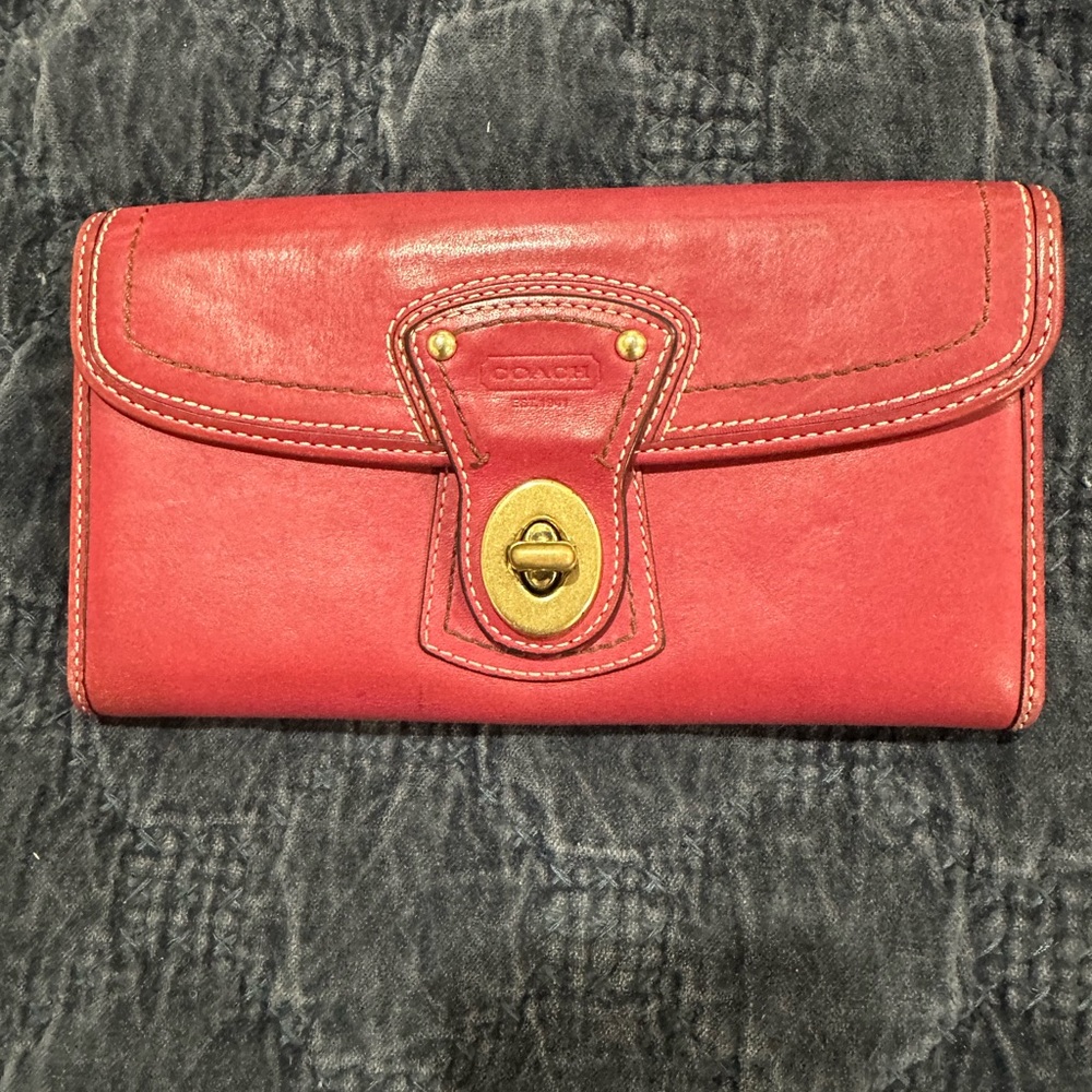 Coach Gigi Hot Pink Leather Wallet
